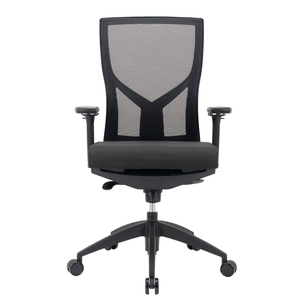 WorkPro Oceanic Mesh/Fabric Ergonomic High-Back Executive Chair, Black, BIFMA Compliant