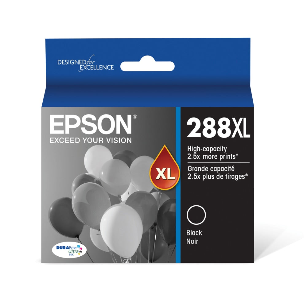 Epson 288XL DuraBrite Black High-Yield Ink Cartridge, T288XL120-S