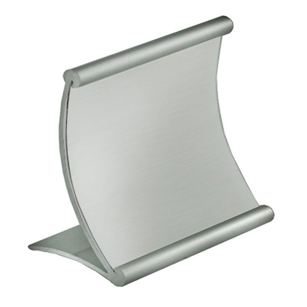 Azar Displays Metal Horizontal Curved Sign Holder, 4inH x 4inW x 3inD, Silver