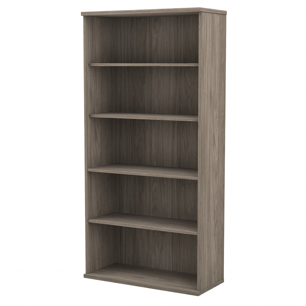 Bush Business Furniture Hybrid 73inH 5-Shelf Bookcase, Modern Hickory, Standard Delivery