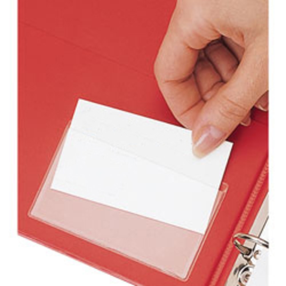 Cardinal HOLDit! Business Card Pockets, Top Loading, 3 3/4in x 2 3/8in, Pack Of 10