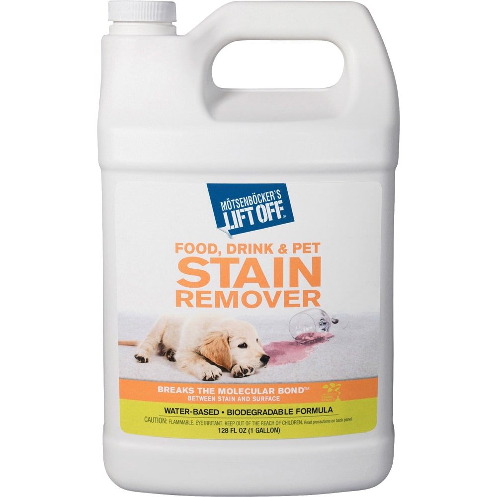 MOtsenbOckers Lift Off Food/Drink/Pet Stain Remover - 128 fl oz (4 quart)Bottle - 4 / Carton - White