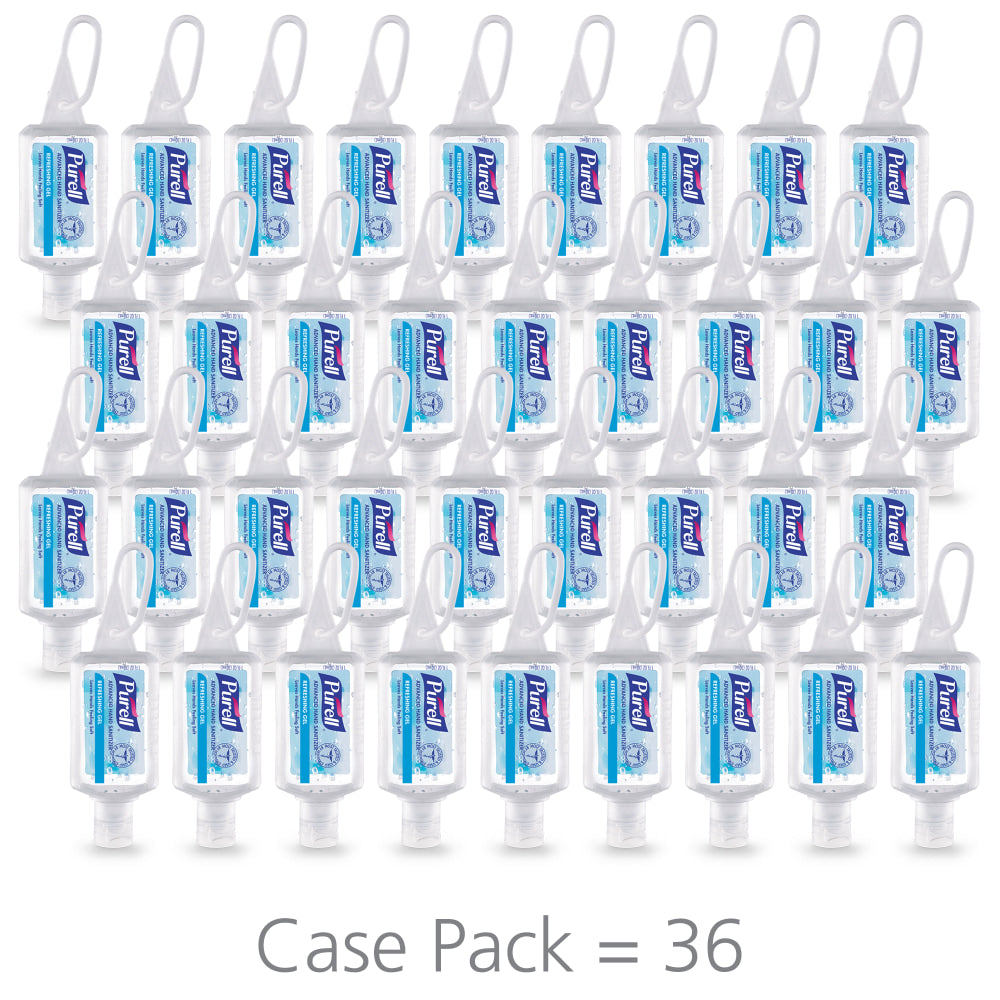 Purell Advanced Refreshing Gel Hand Sanitizer, 1 Fl Oz, Clean Scent, Case Of 36 Bottles