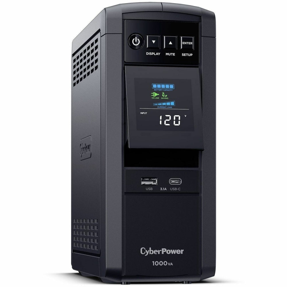 CyberPower PFC SineWave Series CP1000PFCLCD 10-Outlet Uninterruptible Power Supply, 1,000VA/600 Watts