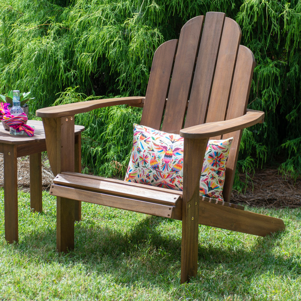 Linon Troy Adirondack Outdoor Chair, Teak