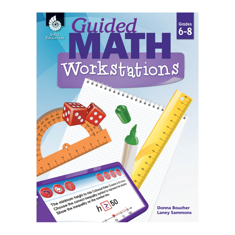 Shell Education Guided Math Workbook, Grades 6-8