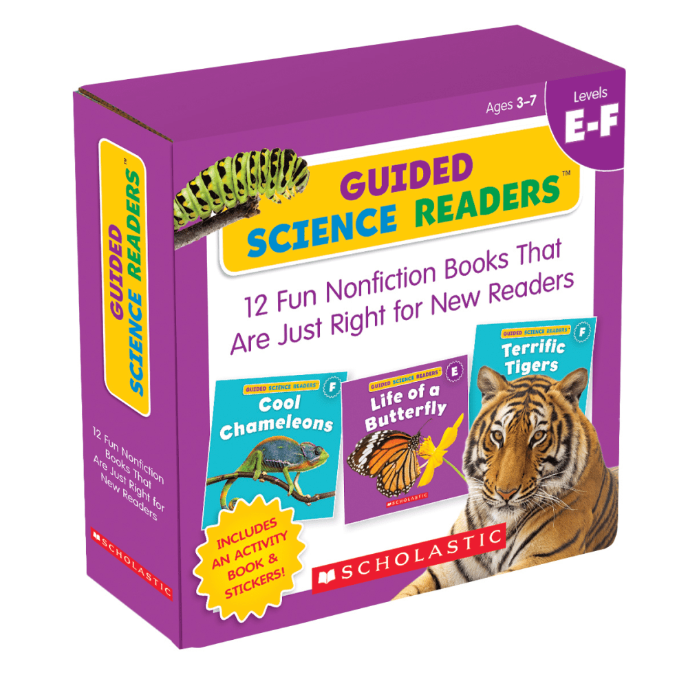 Scholastic Teacher Resources Guided Science Readers Parent Pack, Levels E & F, Pre-K To 1st Grade, Pack Of 16