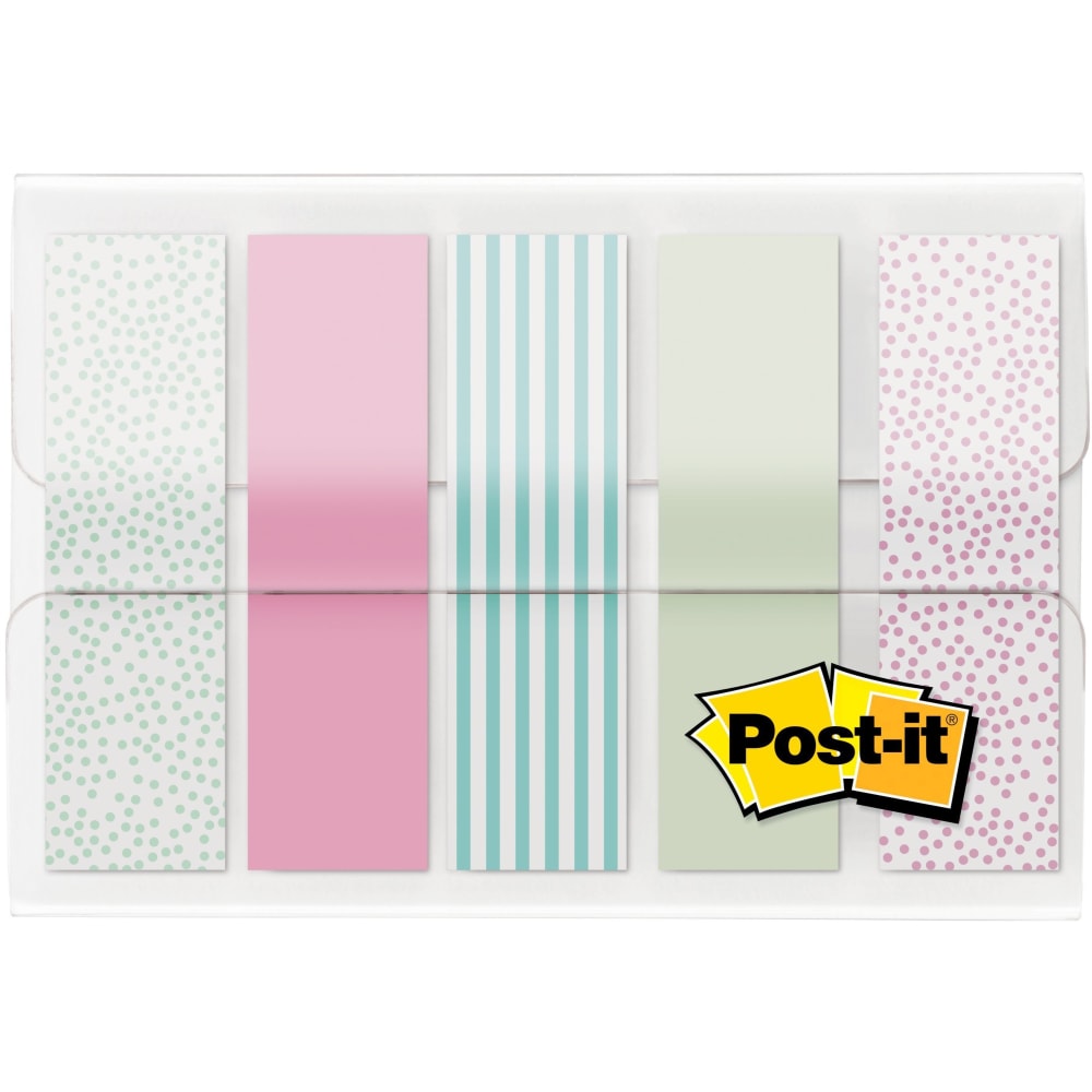 Post-it Pastel Color Flags - 100 x Assorted Pastel - 20 Sheets per Pad - Assorted Pastel - Self-adhesive, Sticky, Removable, Writable - 100 / Pack