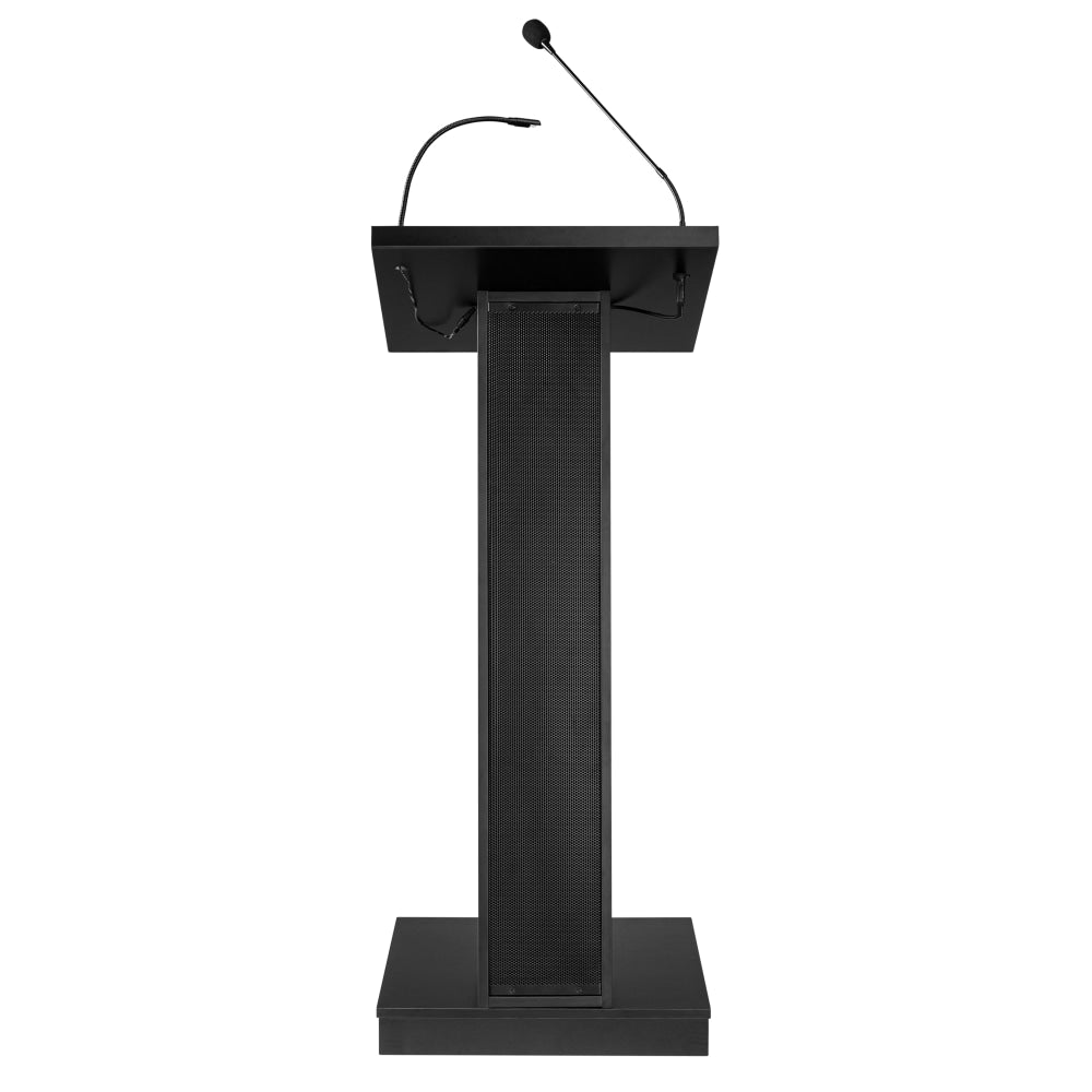 Oklahoma Sound ZED Lectern With Speaker, 49inH x 19-3/4inW x 19-3/4inD, Black