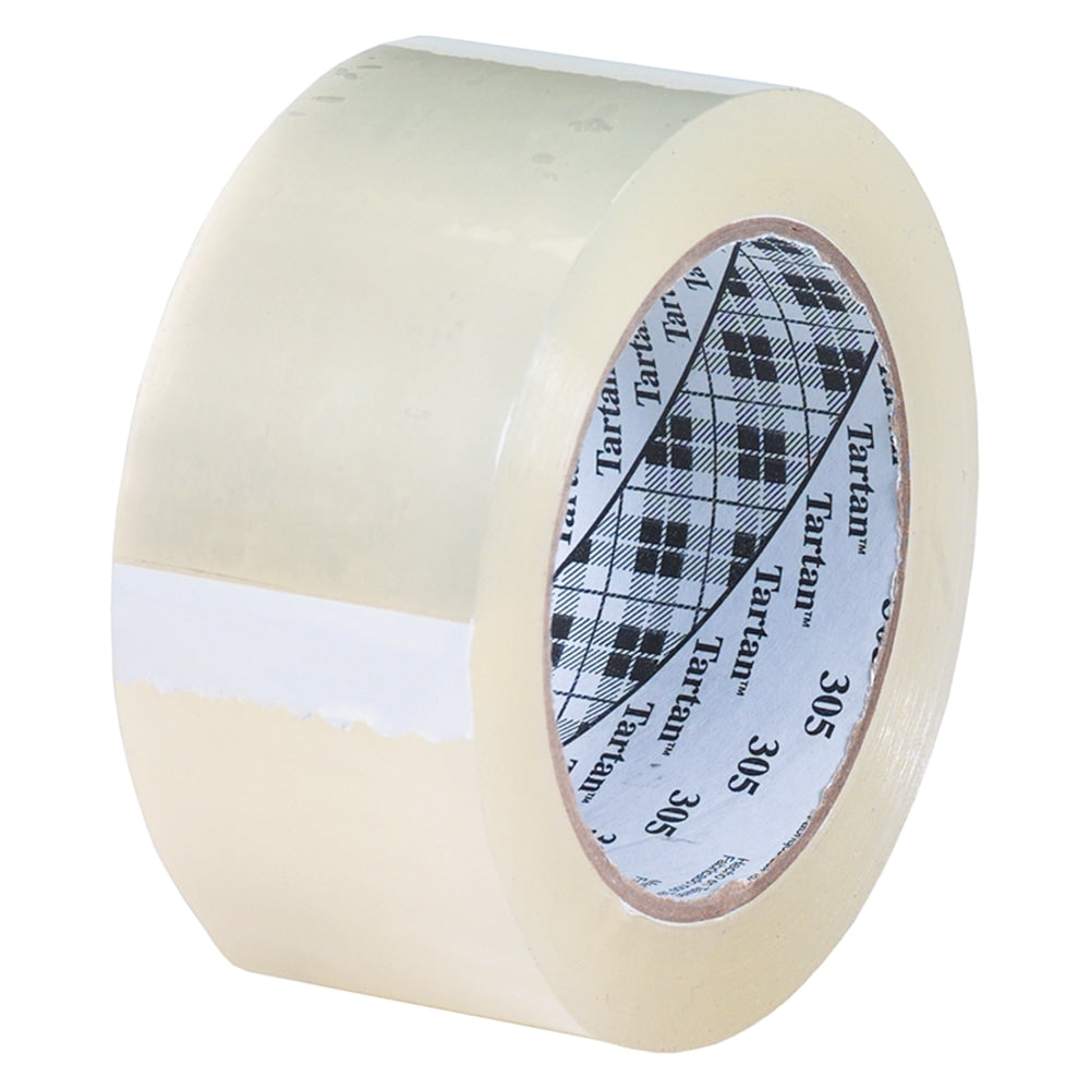 3M 305 Carton Sealing Tape, 2in x 110 Yd., Clear, Case Of 36