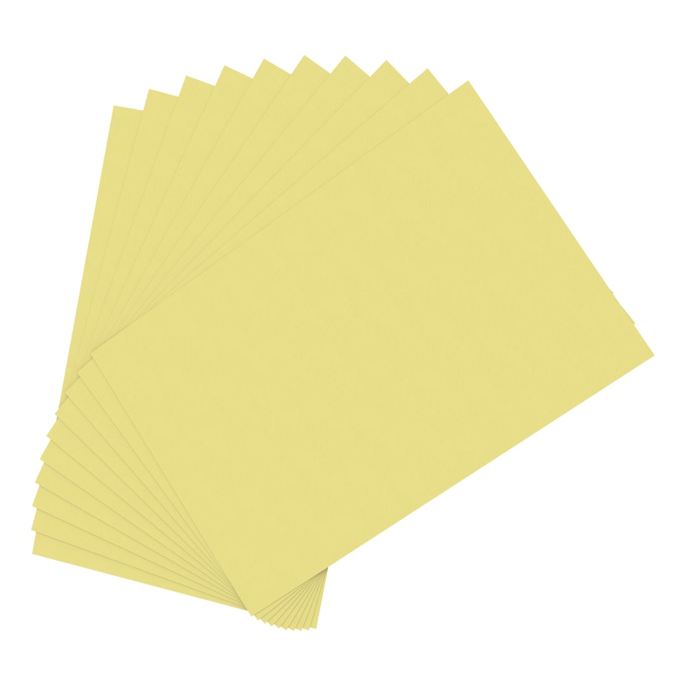 Office Depot Brand Construction Paper, 12in x 18in, 100% Recycled, Yellow, Pack Of 50 Sheets