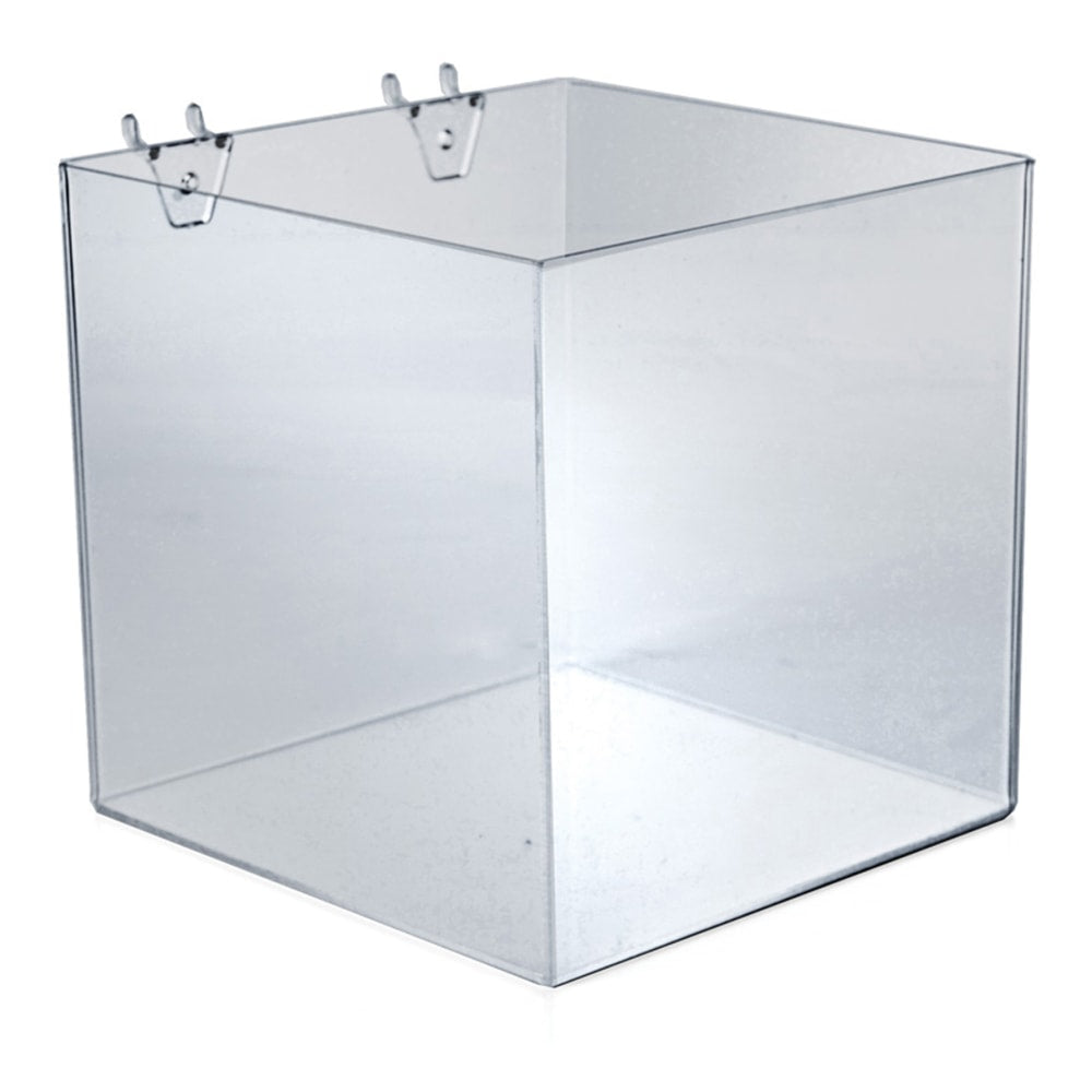 Azar Displays Brochure Holder Cubes, Medium Size, 8in x 8in x 8in, Clear, Pack Of 4