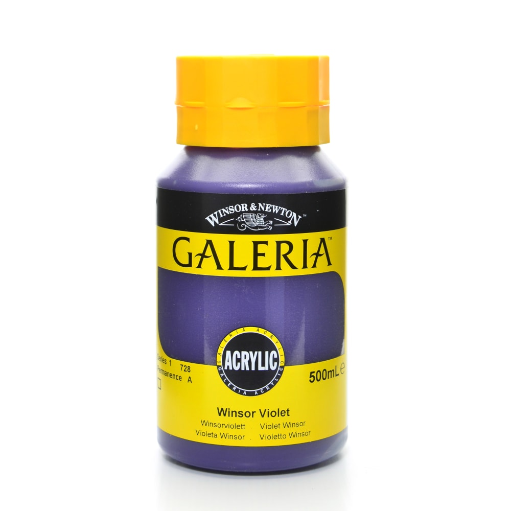 Winsor & Newton Galeria Flow Formula Acrylic Colors, 500 mL, Winsor Violet, 728