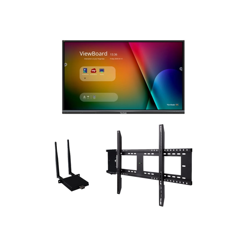 Viewsonic IFP6550-E1 - 65in ViewBoard 4K Ultra HD Interactive Flat Panel Bundle - 65in LCD - ARM Cortex A53 1.20 GHz - 2 GB - Infrared