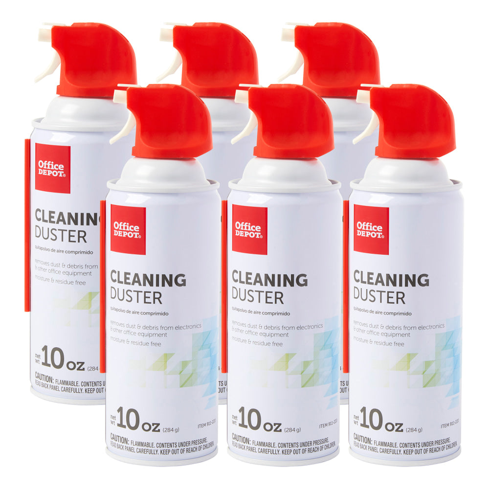 Office Depot Brand Cleaning Duster, 10 Oz, Pack Of 6 Cans