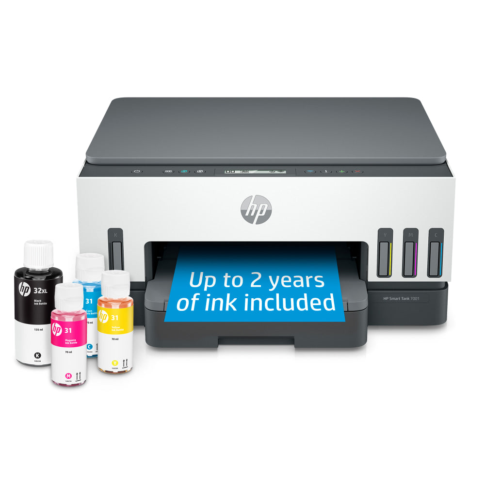 HP Smart Tank 7001 Wireless All-in-One Cartridge-free Ink Tank Color Printer With Up To 2 Years Of Ink Included (28B49A)