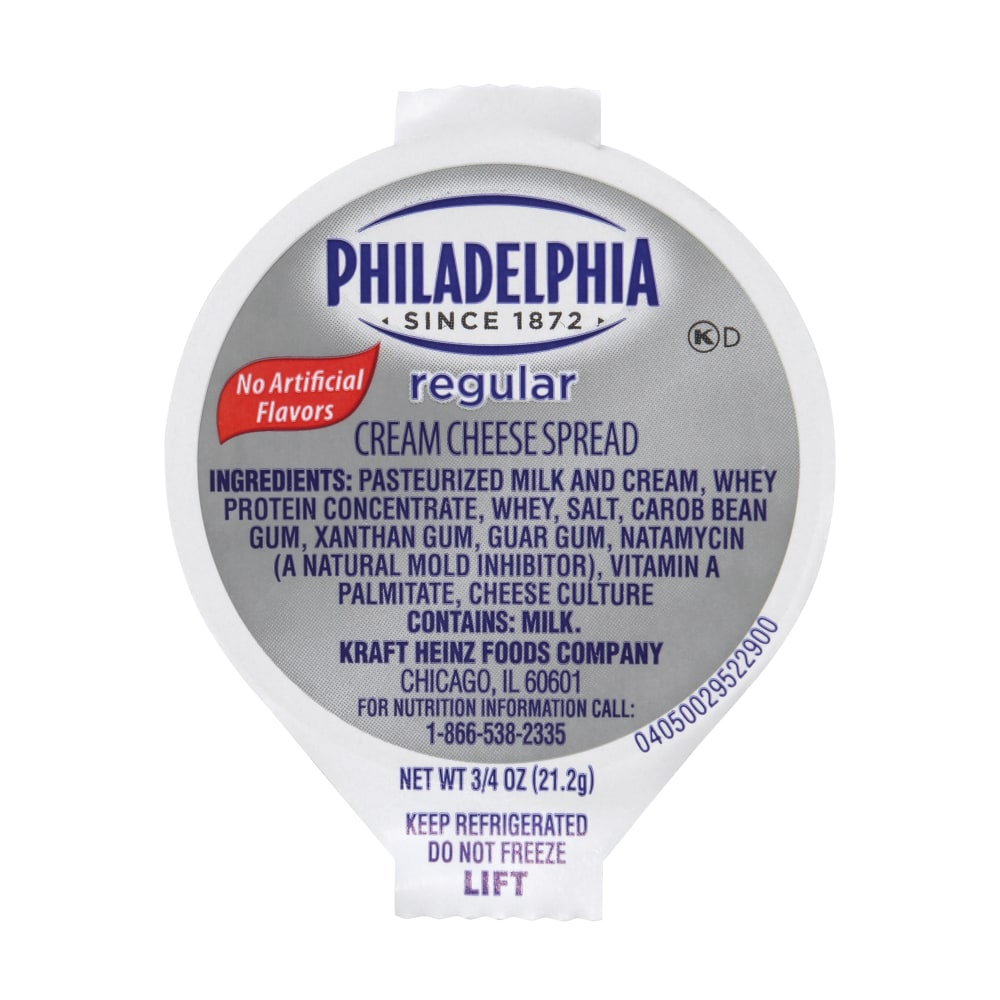 Philadelphia Cream Cheese Cups, 0.75 Oz, Box Of 50 Cups