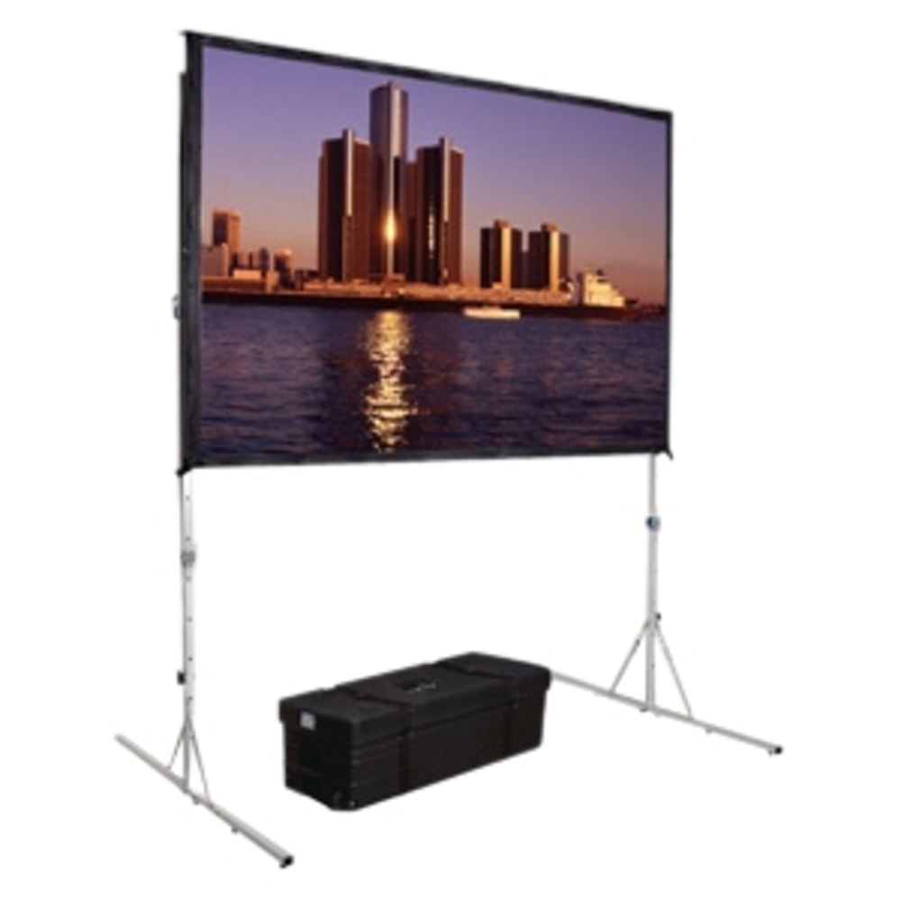 Da-Lite Fast-Fold Deluxe Screen System Wide Format - Projection screen with legs - rear - 163in (163 in) - 16:10 - Dual Vision