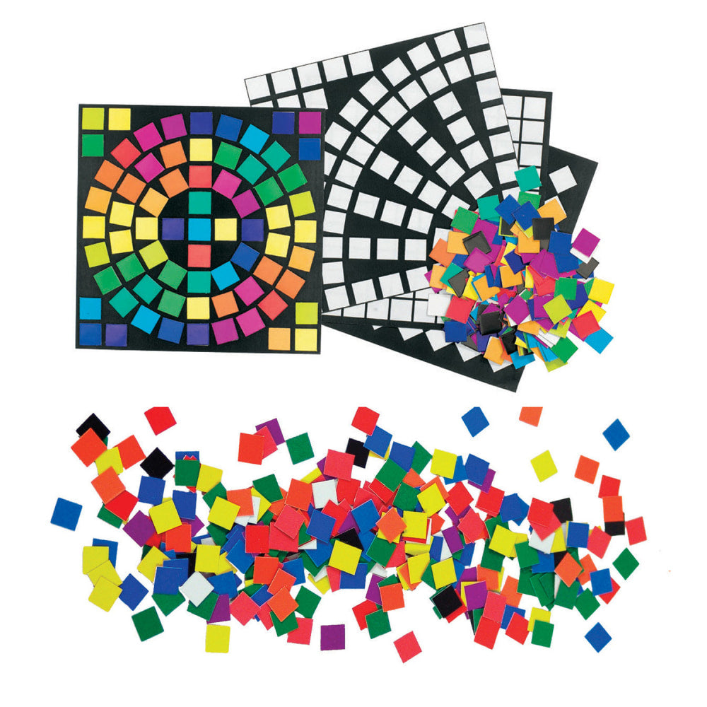 Roylco Spectrum Mosaics, Assorted Colors, 4,000 Pieces Per Pack, Set Of 2 Packs