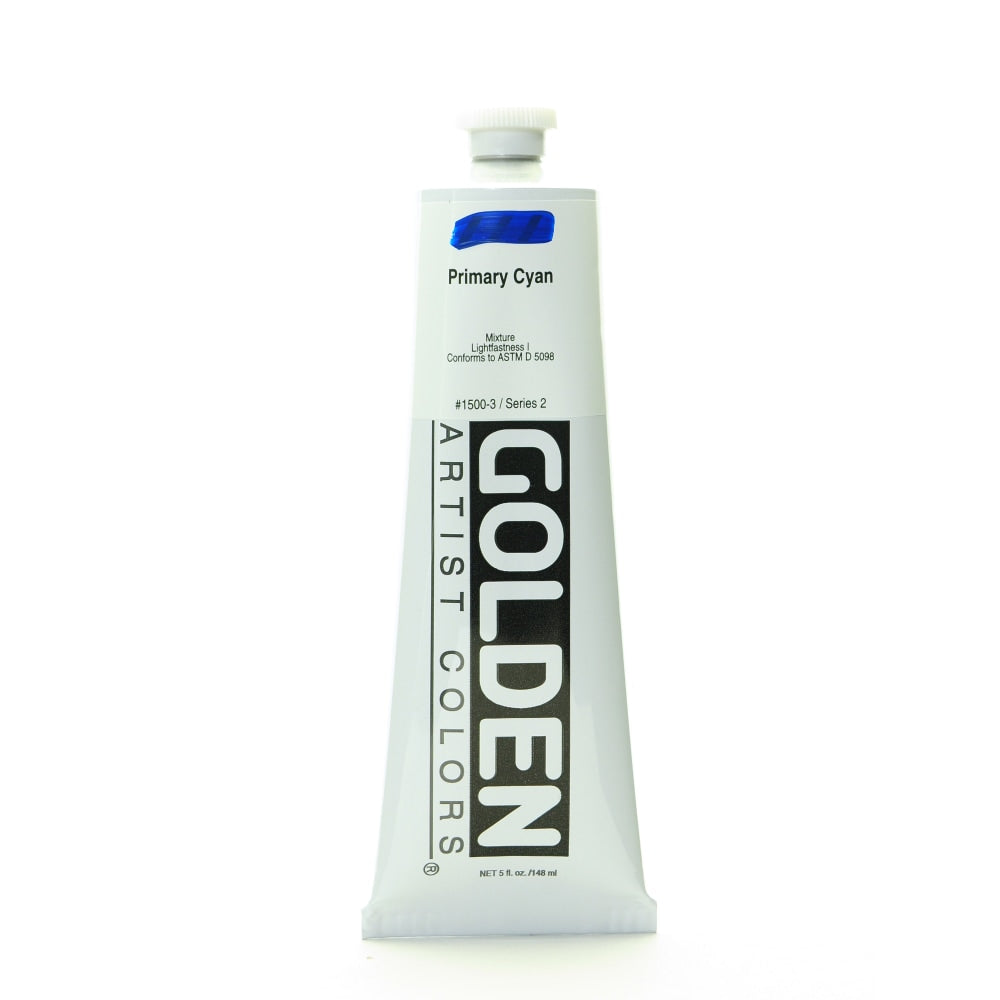 Golden Heavy Body Acrylic Paint, 5 Oz, Primary Cyan