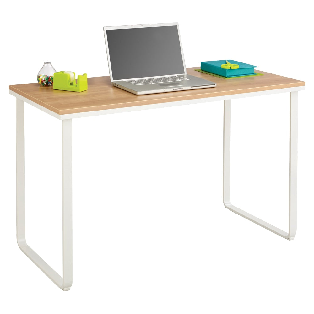 Safco - Table - rectangular - beech - white base