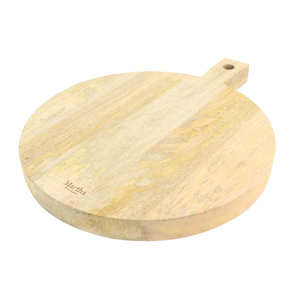 Martha Stewart Round Charcuterie Board, 14in, Brown