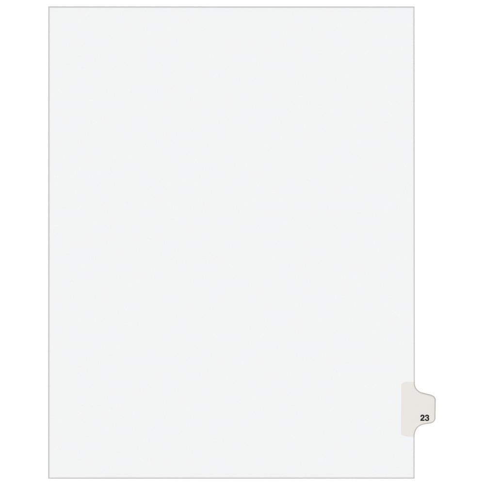 Avery Individual Legal Dividers Avery Style, Letter Size, Side Tab #23, White Dividers/White Tabs