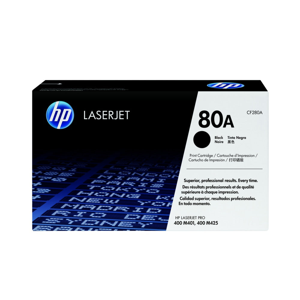 HP 80A Black Toner Cartridge, CF280A