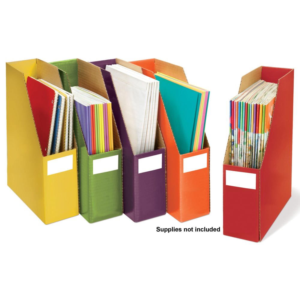 Sensational Classroom Storage Files, 9in x 12-1/4in x 3-1/2in, Assorted Colors, 5 Files Per Set, Pack Of 2 Sets