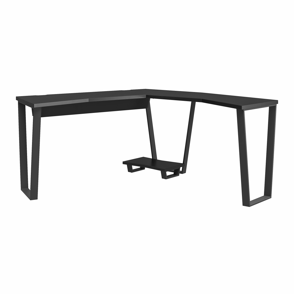 Ameriwood Home NTense Genesis 72inW L-Shaped Gaming Computer Desk, Black