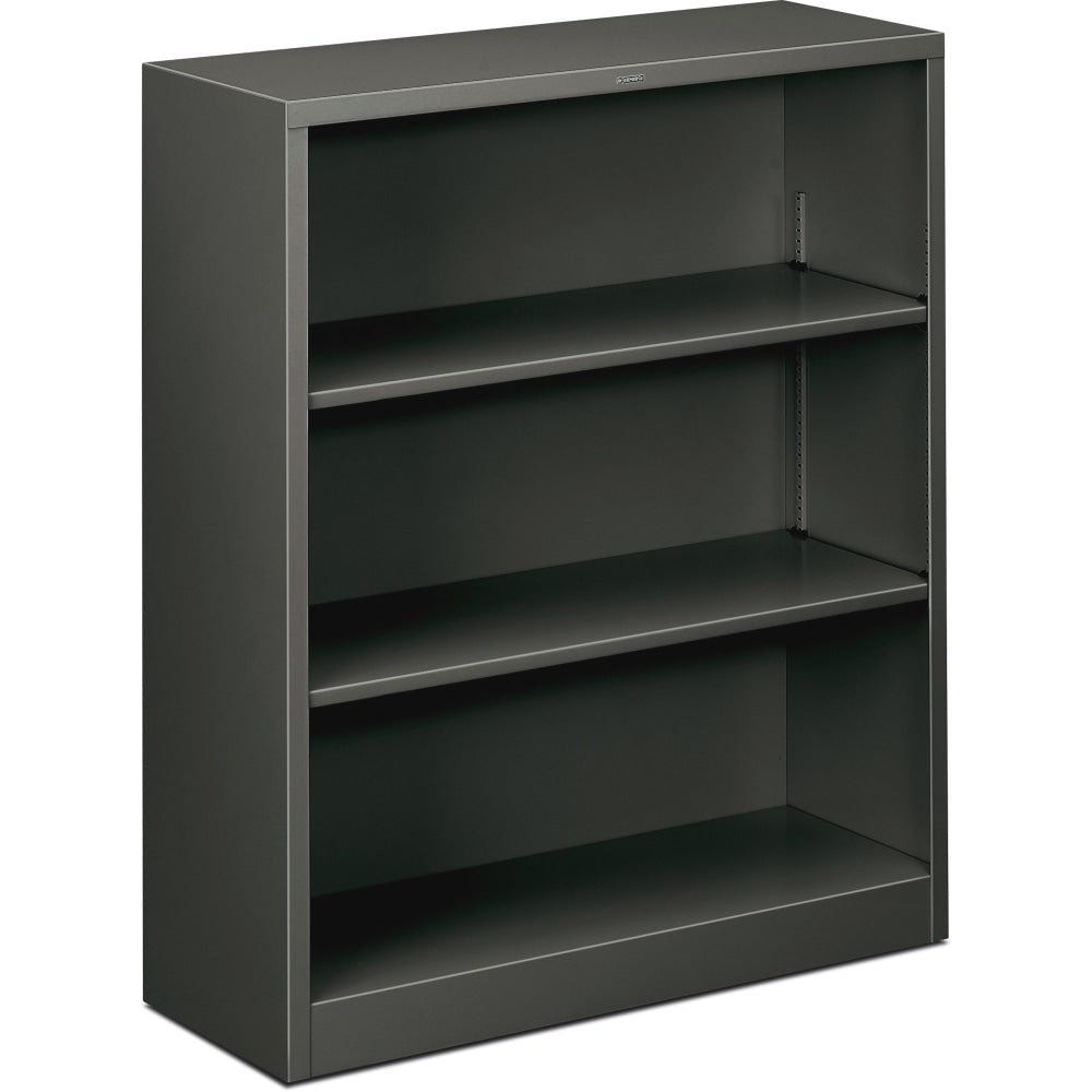 HON Brigade 3 Shelf Traditional Modular Shelving Bookcase,41inH x 34-1/2inW x 12-5/8inD, Charcoal