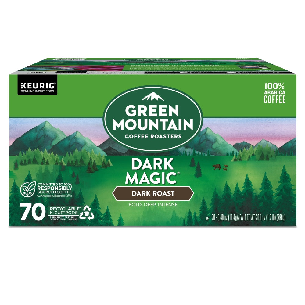 Green Mountain Coffee Roasters Keurig Single-Serve K-Cup Pods, Dark Magic, Dark Roast, Pack Of 70 Pods