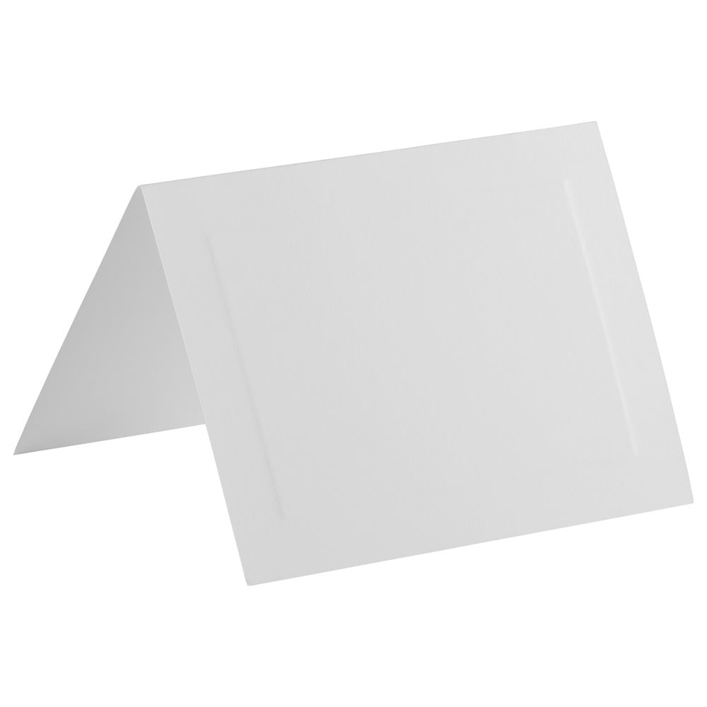 JAM Paper Fold-Over Cards, Panel Border, 5in x 6 5/8in, White, Pack Of 25