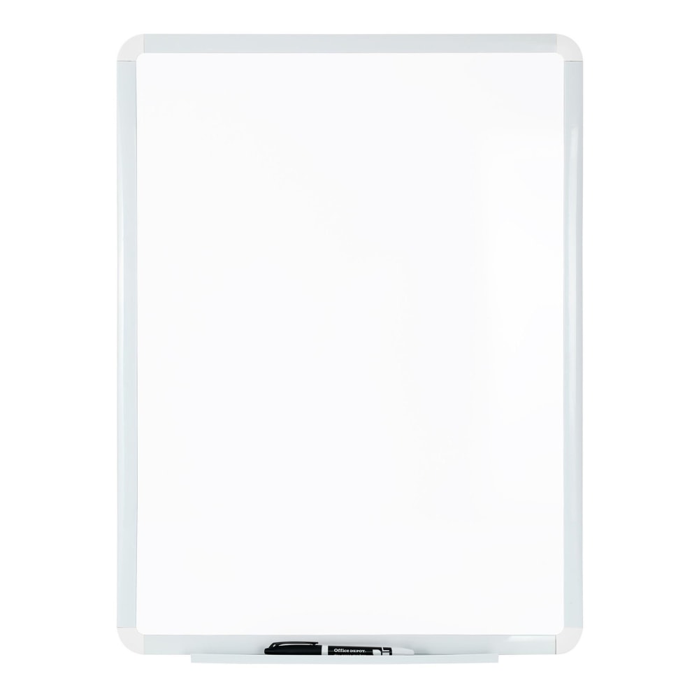 Office Depot Brand Non-Magnetic Melamine Dry-Erase Whiteboard, 18in x 24in, Plastic Frame With White Finish