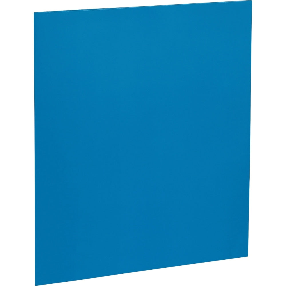 Business Source Letter Pocket Folder - 8 1/2in x 11in - 100 Sheet Capacity - 2 Internal Pocket(s) - Blue - 25 / Box