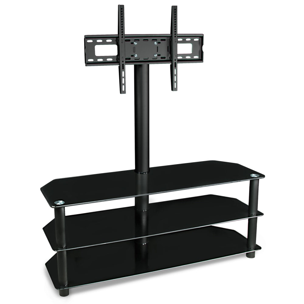 Mount-It! MI-863 TV Center Stand, 52inH x 17inW x 15-3/4inD, Black