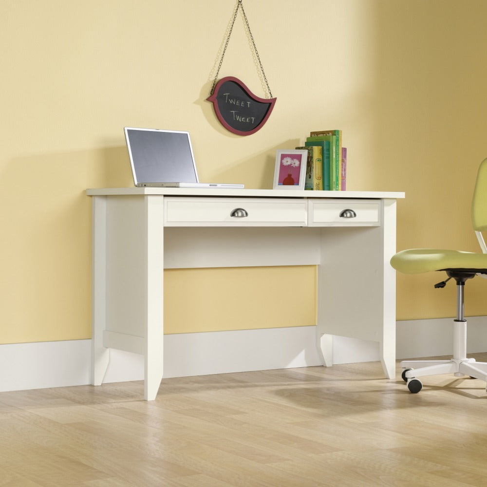 Sauder Shoal Creek 48inW Computer Desk With Flip Down Computer Tray, Soft White