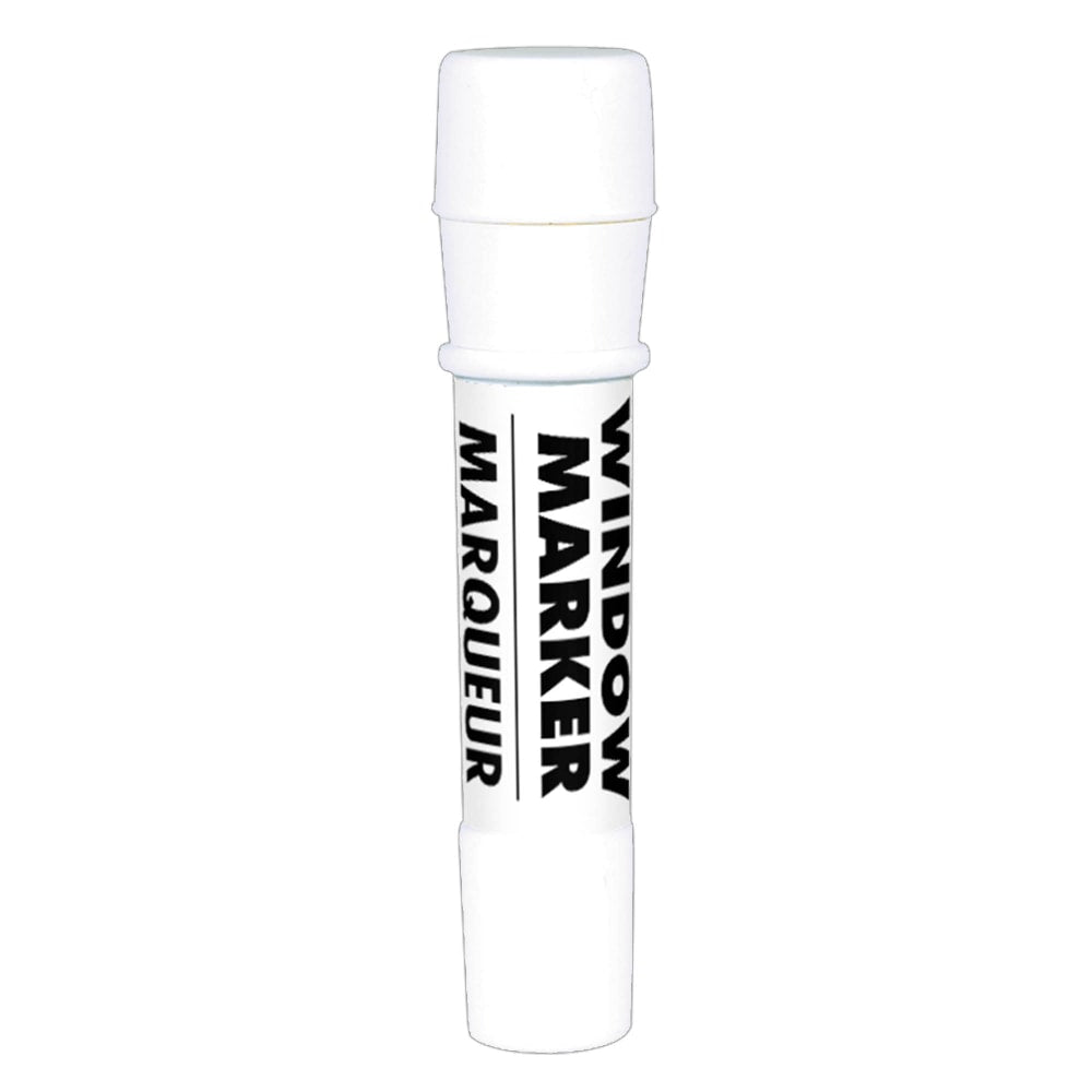 Amscan Window Markers, Broad Point, White Barrel, White Ink, Pack Of 4 Markers