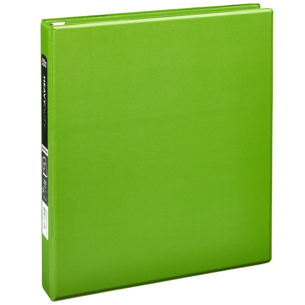 Office Depot Heavy-Duty 3-Ring Binder, 1in D-Rings, Army Green