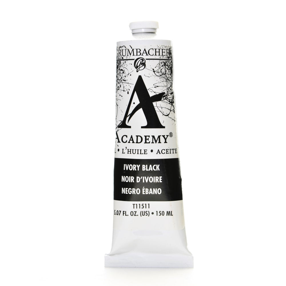 Grumbacher Academy Oil Colors, 5.07 Oz, Ivory Black, Pack Of 2