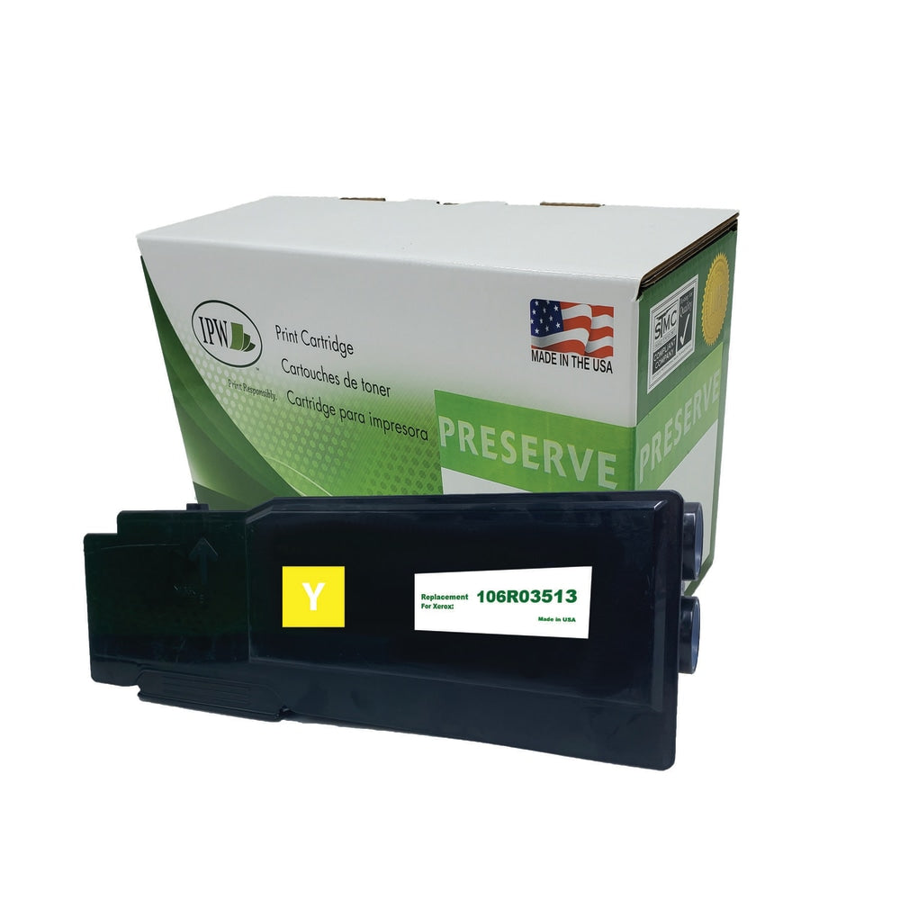 IPW Preserve Remanufactured Yellow High Yield Toner Cartridge Replacement For Xerox 106R03513, 106R03513-R-O