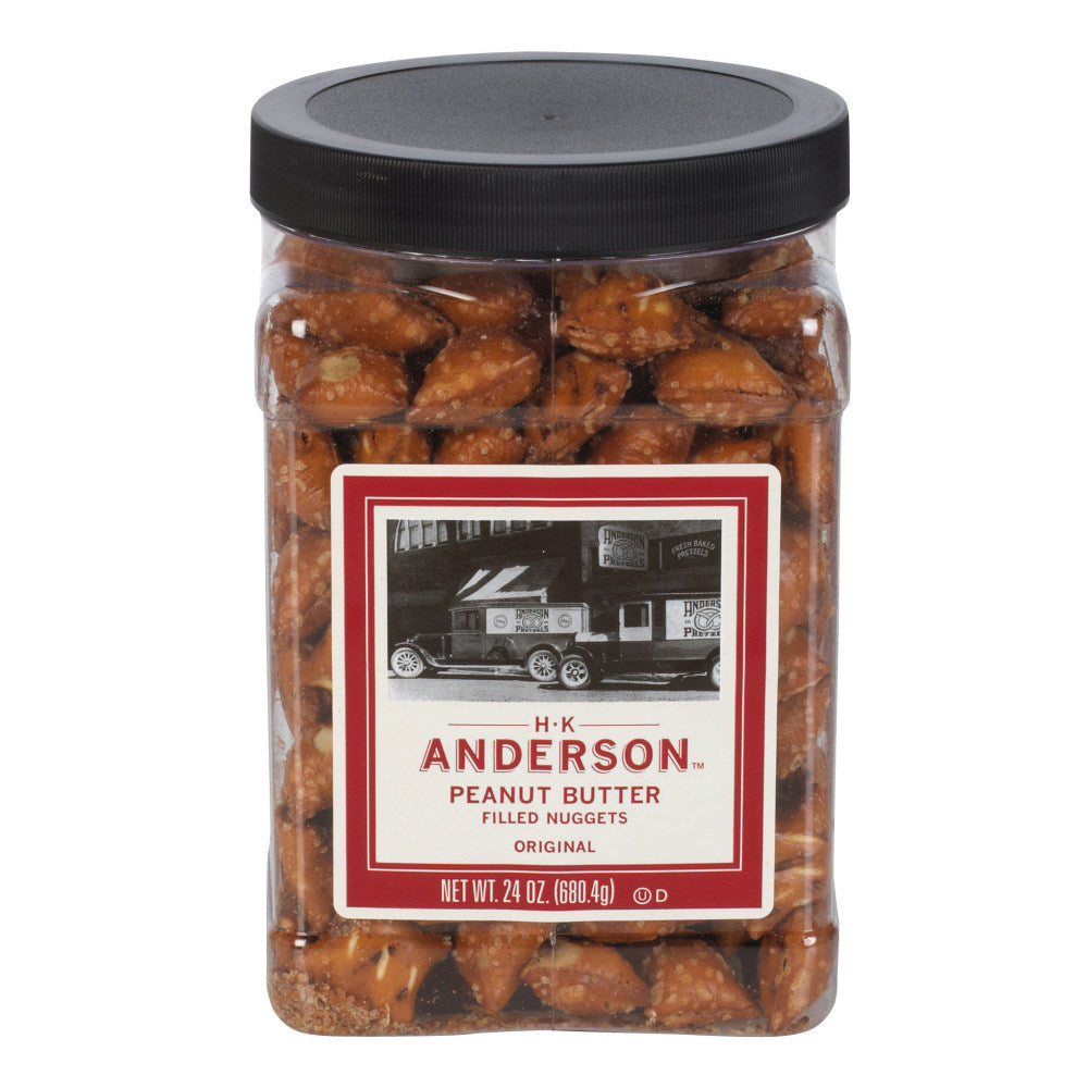 H.K. Anderson Peanut Butter-Filled Pretzel Nuggets, 24-Oz Tub