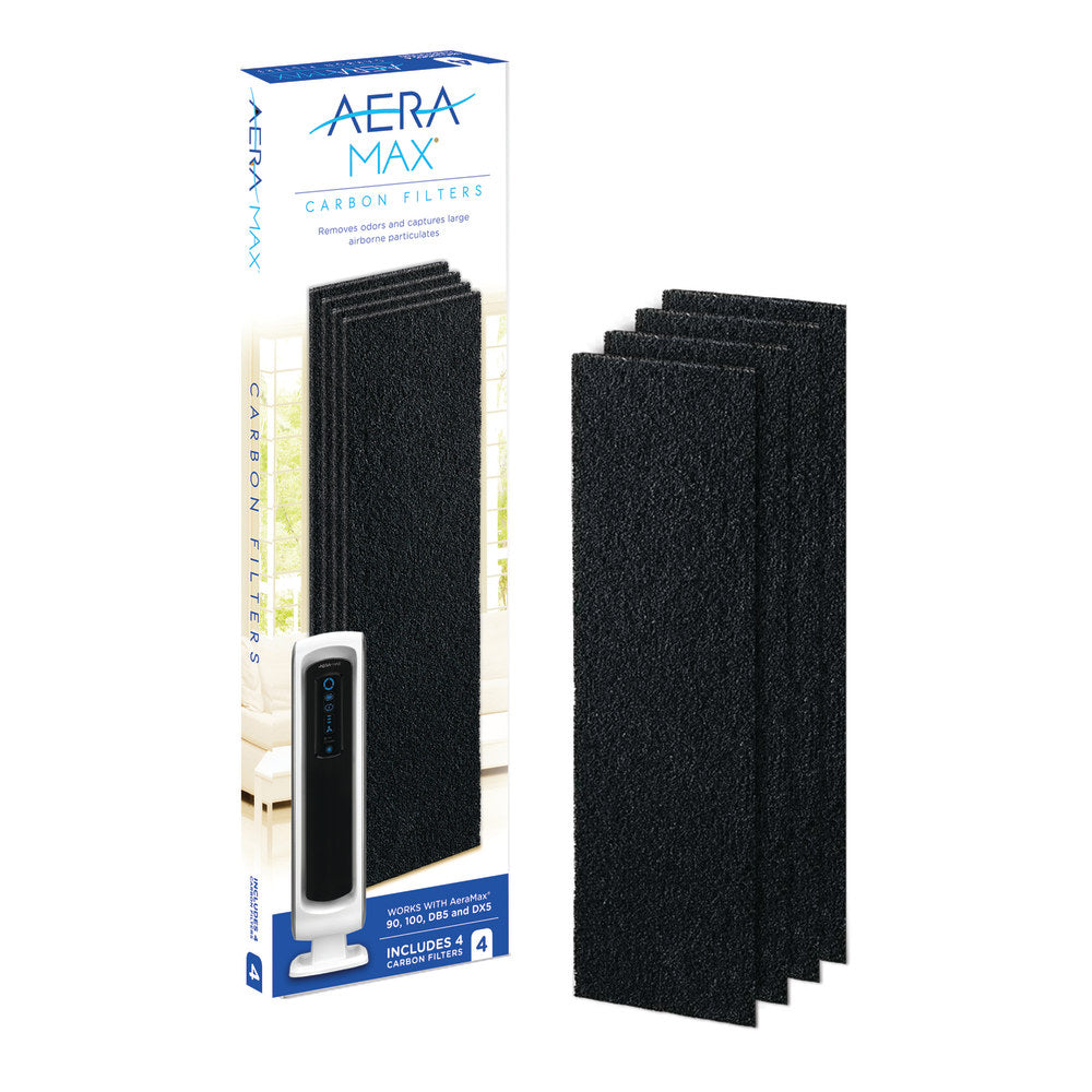 Fellowes AeraMax Carbon Filters, Small, 4-3/8in x 16-7/16in, Pack Of 4 Filters