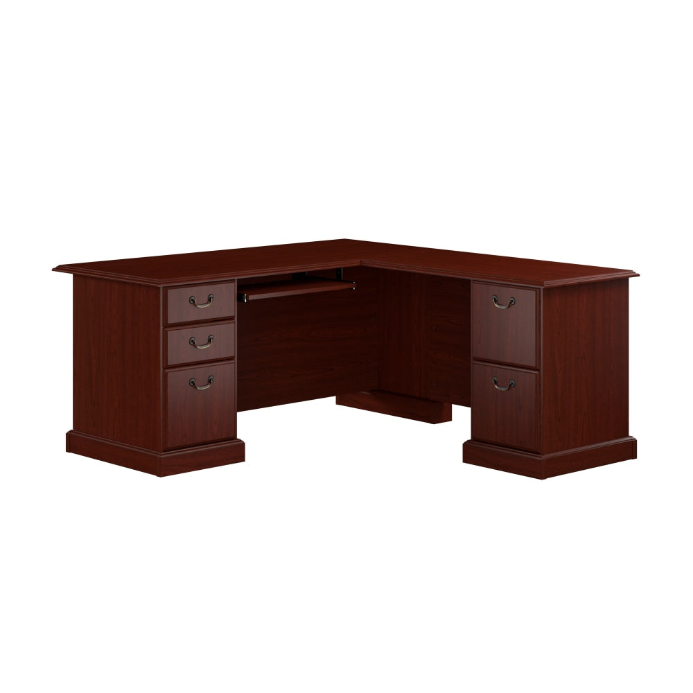 Bush Business Furniture Arlington 66inW L-Shaped Corner Desk, Harvest Cherry, Standard Delivery