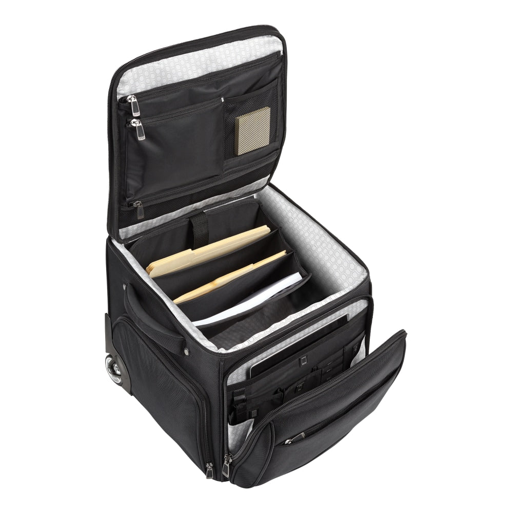 Ativa Ultimate Workmate Rolling Briefcase With 15in Laptop Pocket, Black