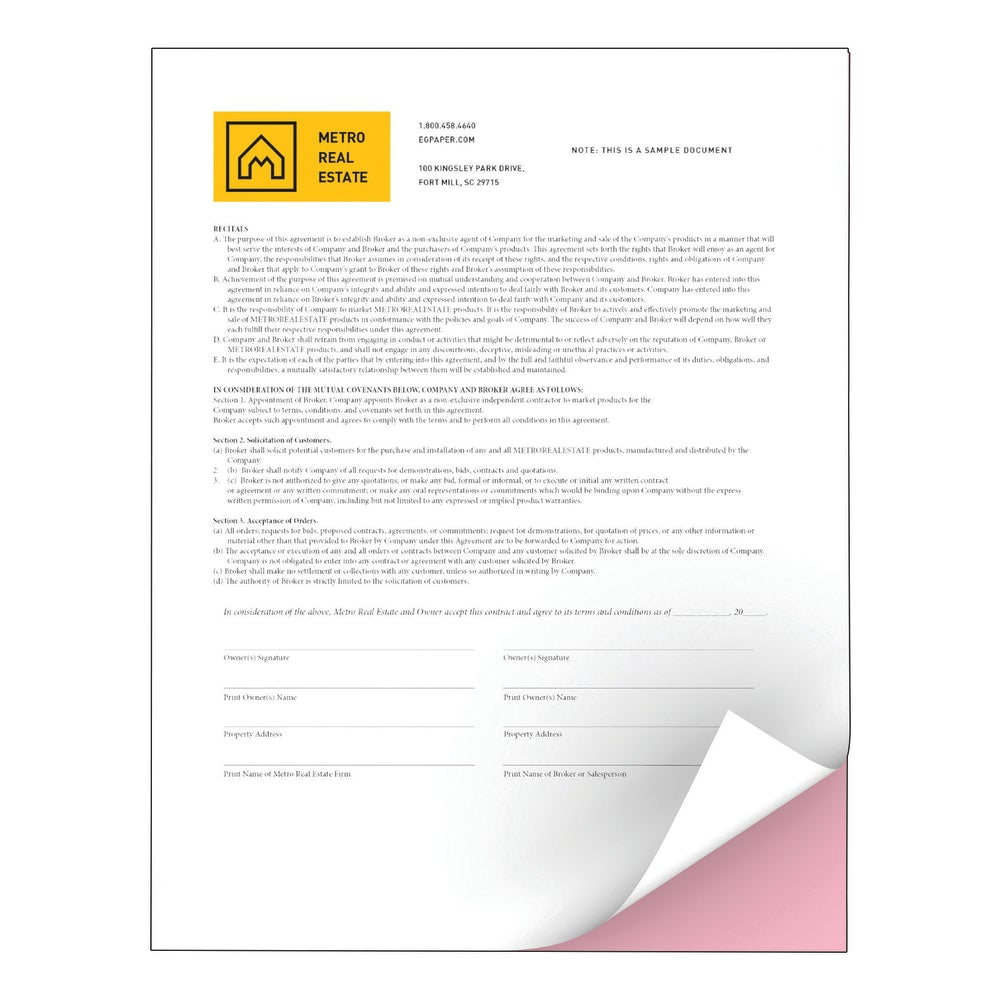 Xerox Revolution Premium Digital Carbonless Laser Paper, 2-Part Straight/Reverse, White/Pink, Letter Size (8 1/2in x 11in), 2500 Sets Total, 250 Sets Per Ream, Case Of 10 Reams, , 20 Lb, 92 Brightness