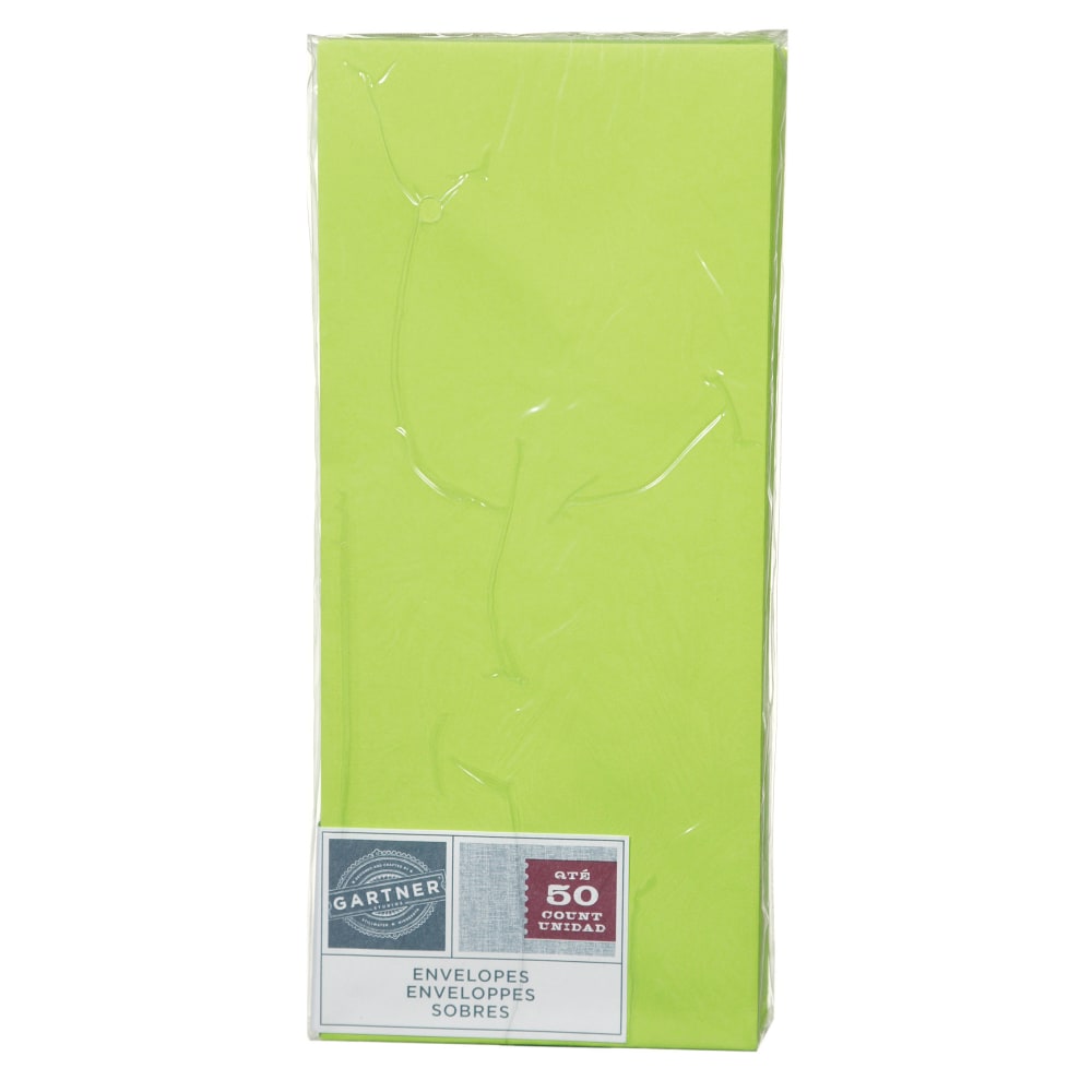 Gartner Studios #6 3/4 Envelopes, Gummed Seal, Lime, Pack Of 50