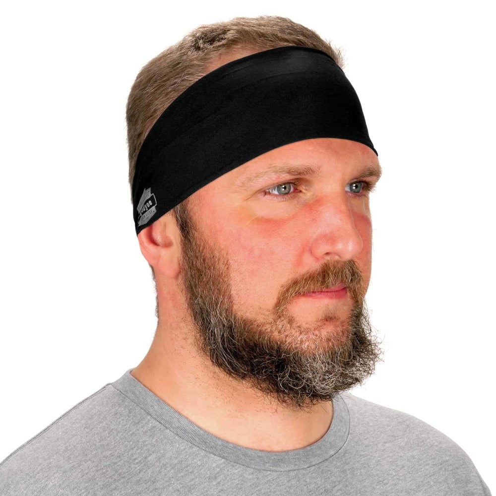 Ergodyne Chill-Its 6634 Cooling Headband, One Size, Black