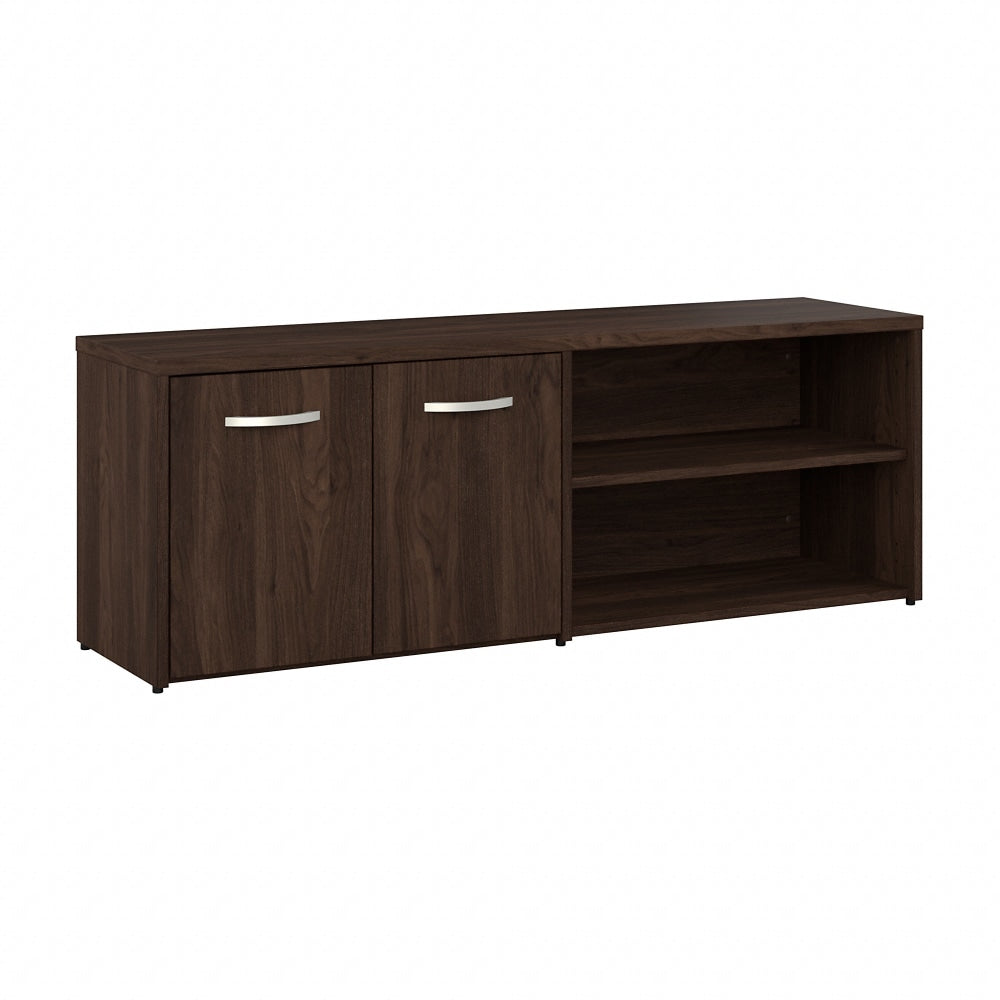 Bush Business Furniture Studio C Low Storage Cabinet With Doors And Shelves, Black Walnut, Standard Delivery