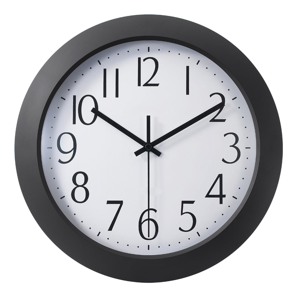 Office Depot Brand 12in Flat-Panel Plastic Round Wall Clock